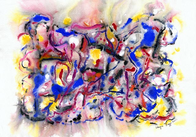 Wayne Riggs &copy; 2001 Watercolor, Gouache  on paper collection of the artist