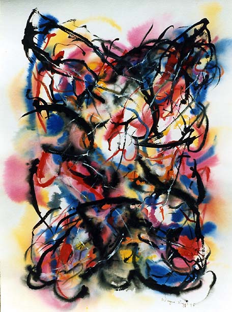 Wayne Riggs &COPY; 1997, Watercolor, gouache, 60 cm. x 40 cm. (23 x 15 3/4 in), collection of the artist.